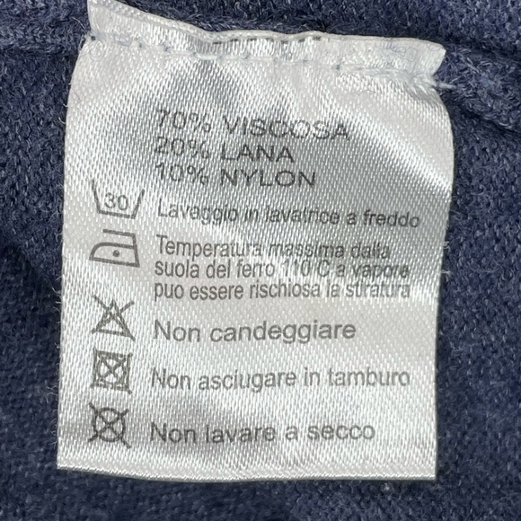 Caporiccio Purple Wool Blend Women Sweater Quarter Zip Size Large 52 Italy - Picture 8 of 11